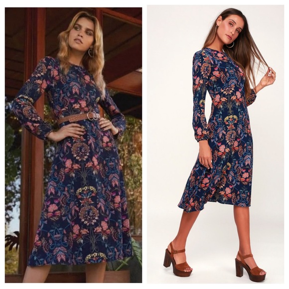 I. MADELINE Garden Splendor Midi Dress - Picture 2 of 10